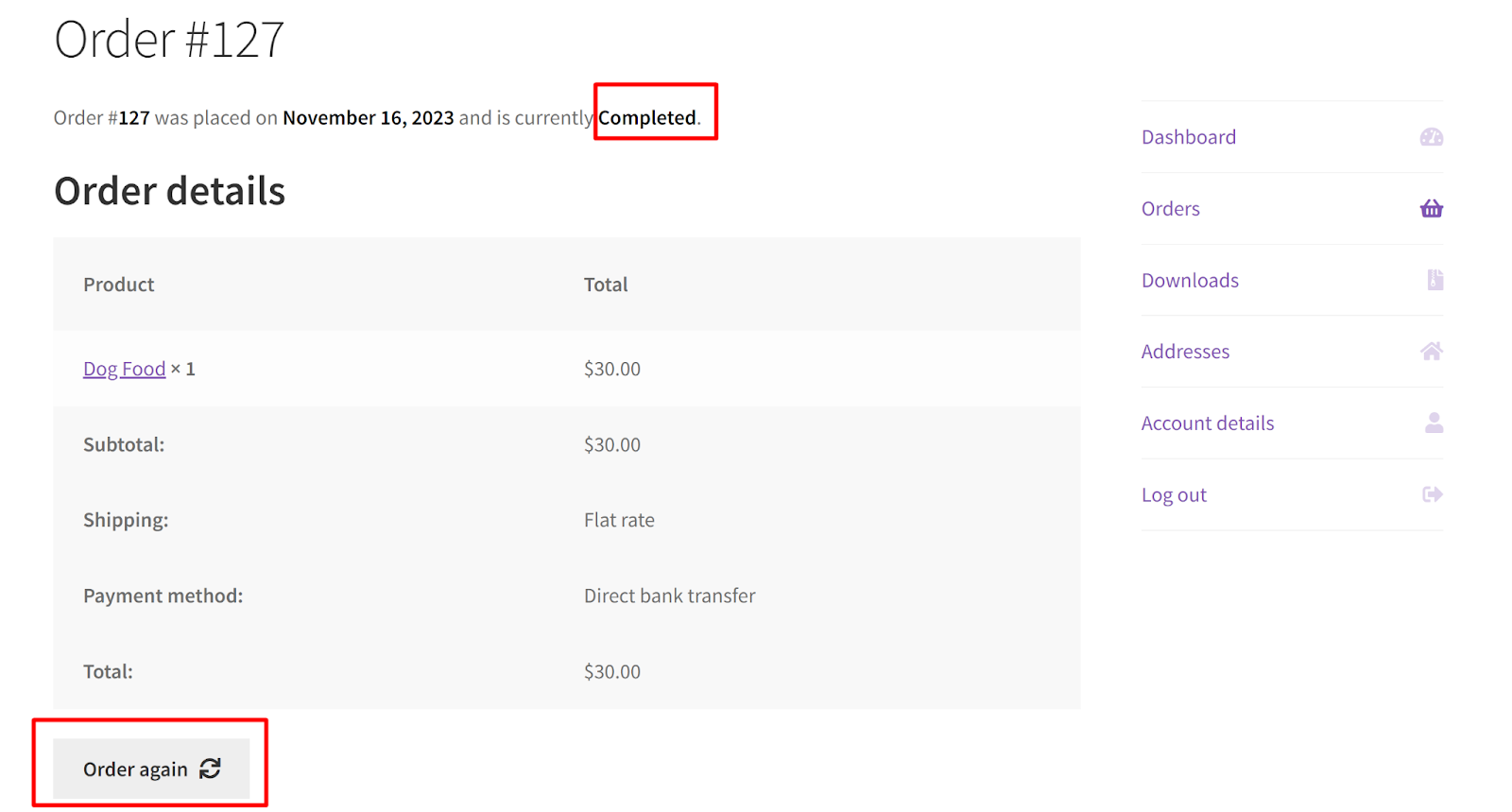 How to Add an 'Order Again' Button in WooCommerce on My Account > Orders Page? - Tyche Softwares
