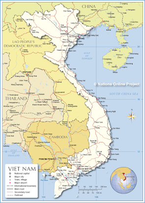 Region Map of Vietnam - Nations Online Project