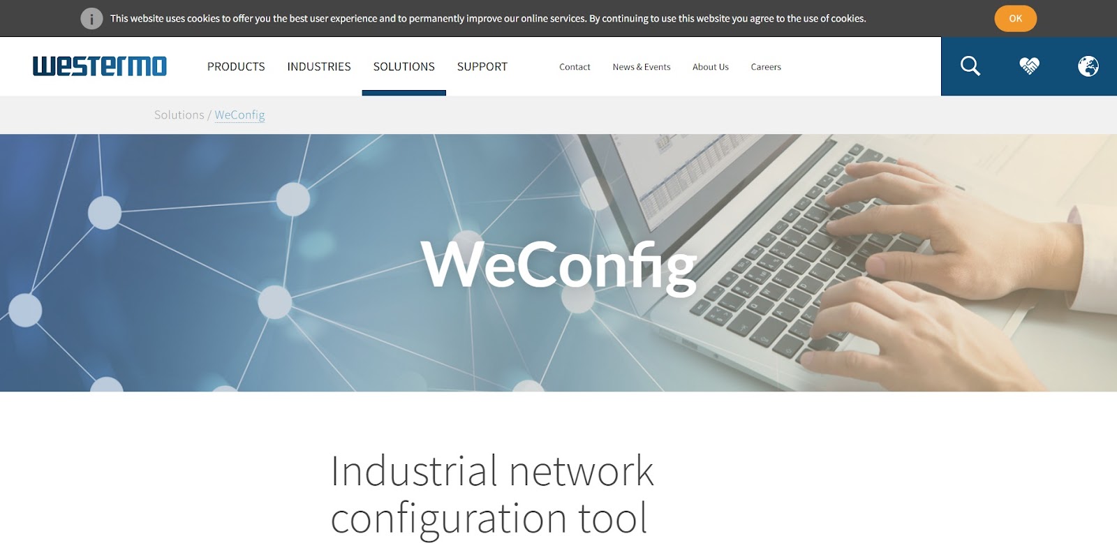 A screenshot of WeConfig NCM's website