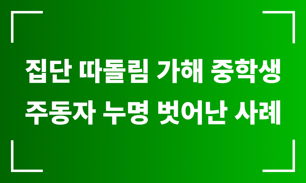 학폭 가해자