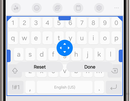 Reset resize keyboard on a Galaxy phone