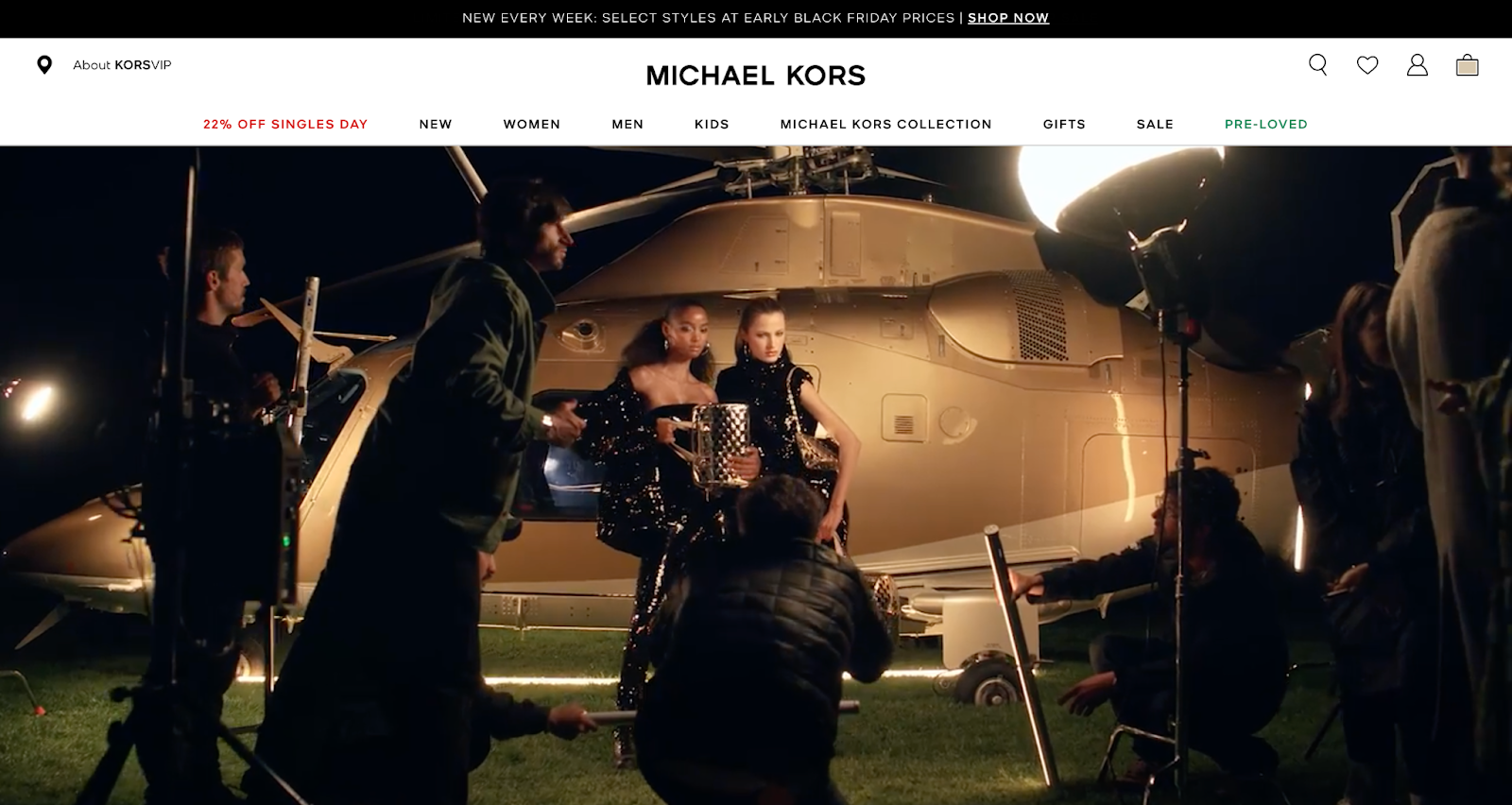 Michael Kors homepage