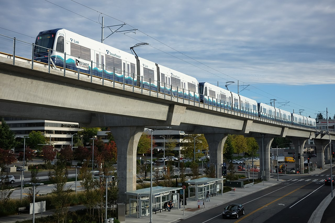 Digital transit displays with live updates on Seattle's Link Light Rail