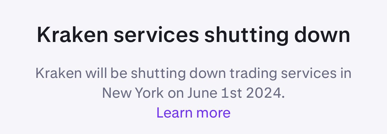 Kraken Service shutting down