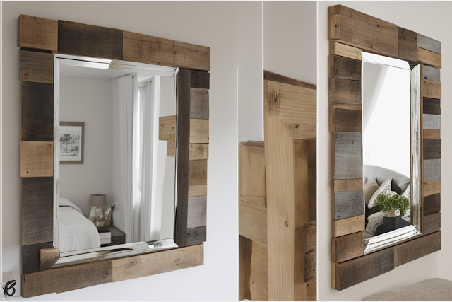 Rustic Pallet Mirror Frame