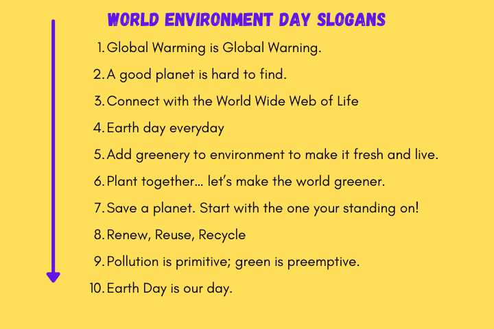 world Environment Day Slogans