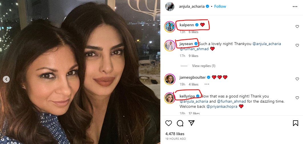 Priyanka Chopra's Manager Anjula Acharia Hosted the Thanksgiving Comment Section