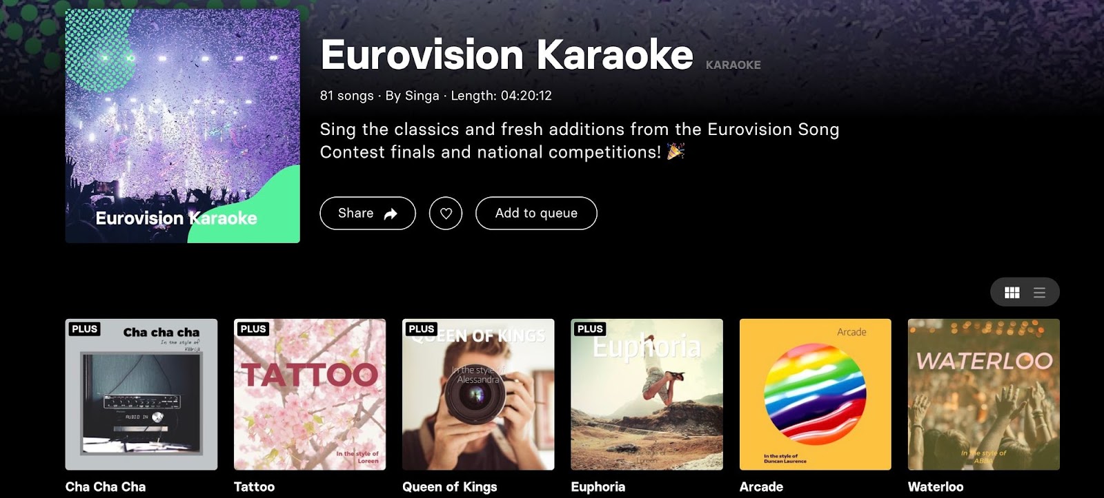  Eurovision karaokesoittolista julkaistu Singassa.