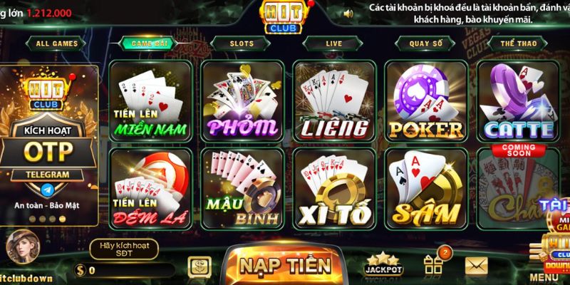 Gợi ý một số game bài hấp dẫn tại cổng game HitClub