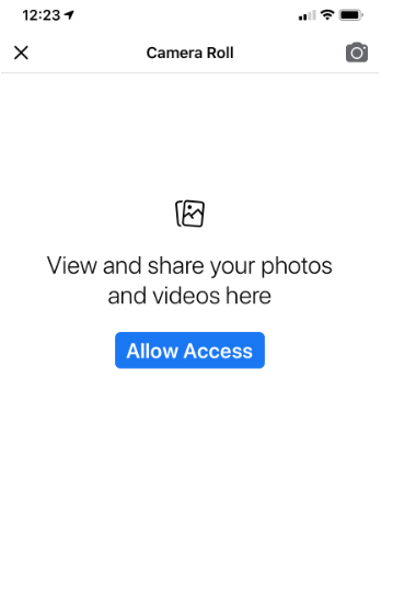 Allow Access to Photo and Video Sharing