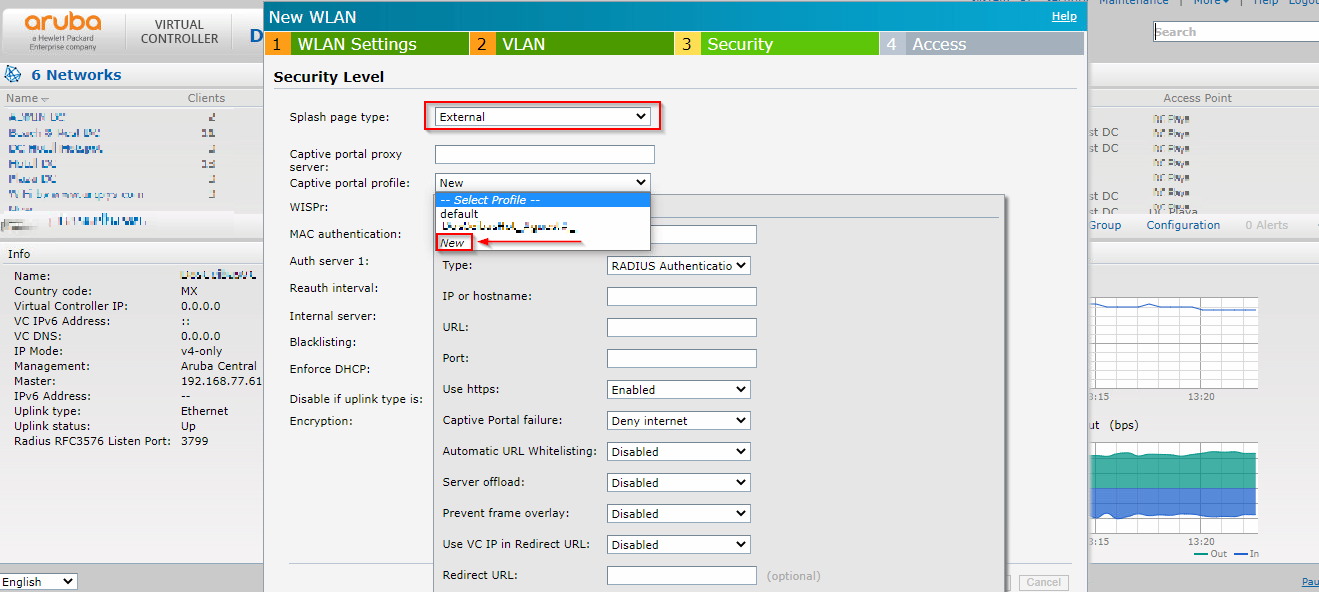 Aruba virtual controller