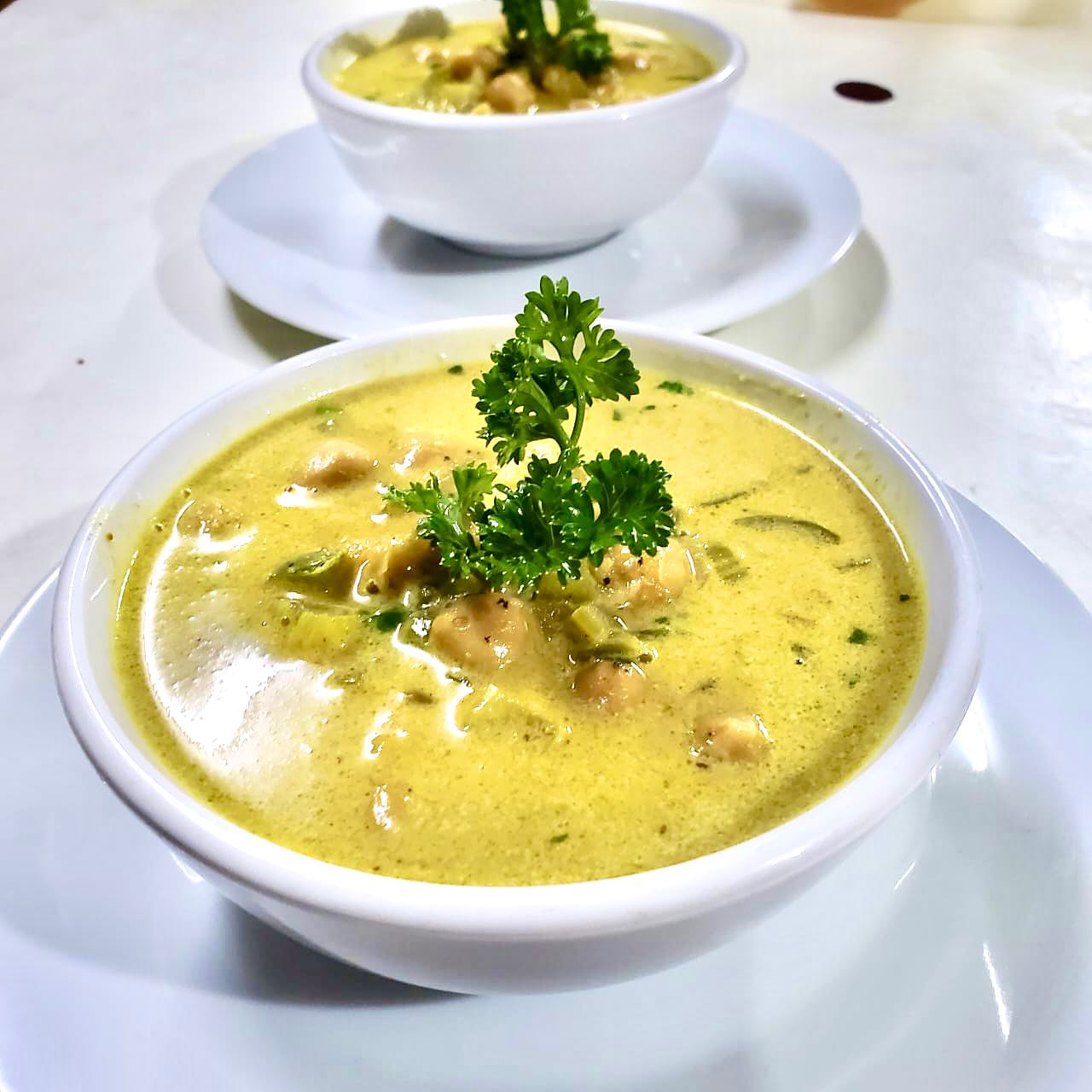 After a long day of diving the reef at South Water Caye you might be a little tired.   The seafood chowder with a sprinkling of seaweed served at Blue Marlin Beach Resort's restaurant, Charlie's Dining,  will "put it back" so you are ready for an other day of underwater fun! 