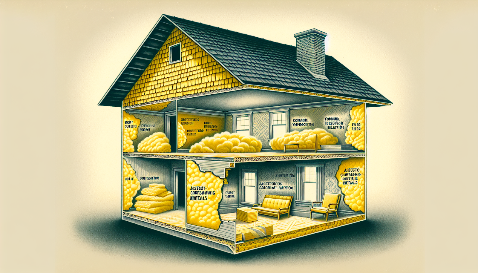 Illustration of common asbestos-containing materials
