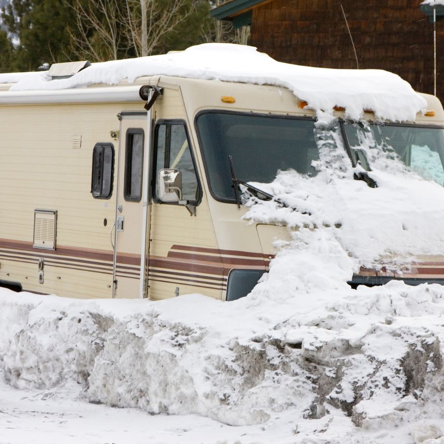 rv in snow