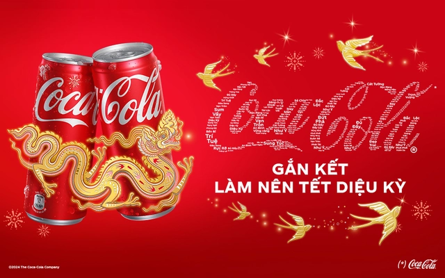 Coca Cola làm mới nhận diện Tết Giáp Thìn 2024, gửi hàng trăm câu chúc đến người Việt