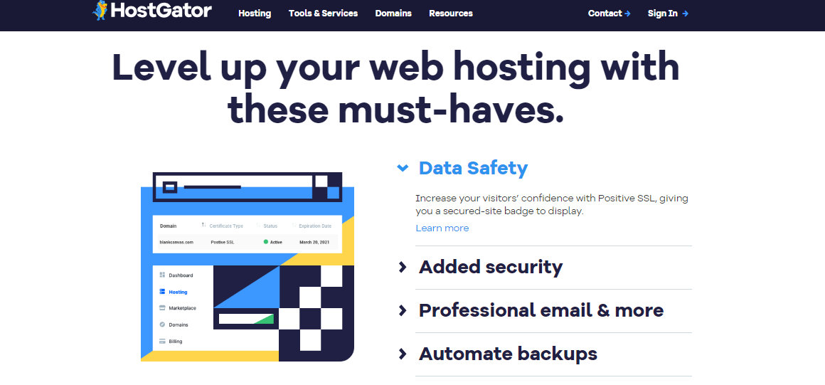 hostgator safety and security