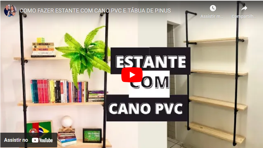 como fazer uma estante com cano de pvc