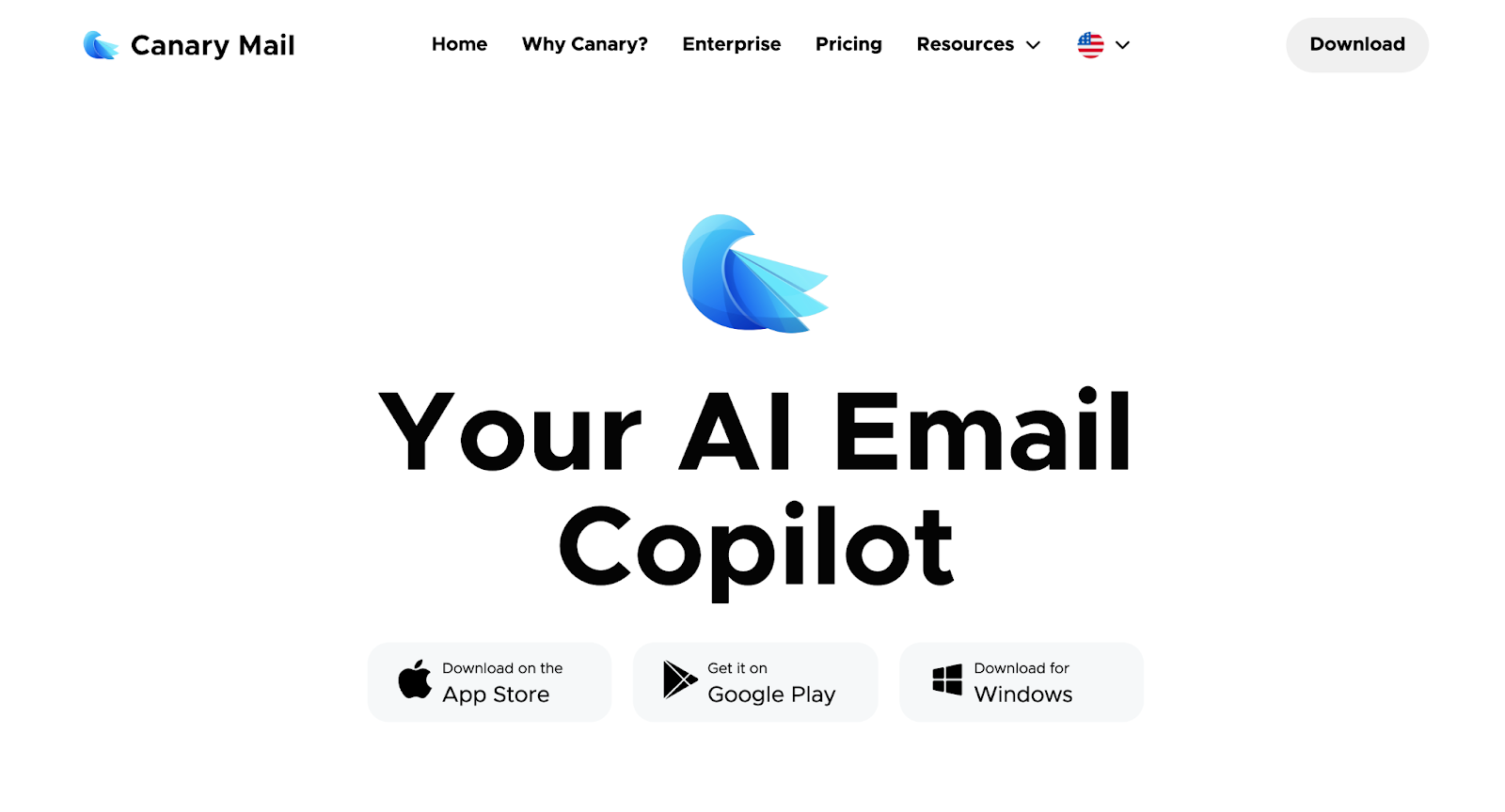 Canary mail landing page