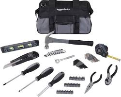 Image of Amazon Basics 65Piece Home Basic Repair Tool Kit Set