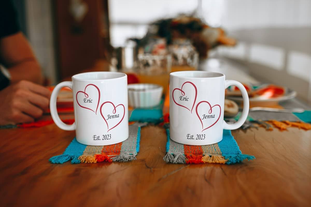 Mismatched Valentine's Mugs