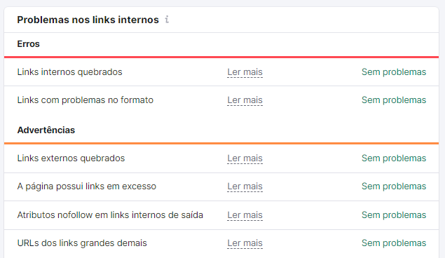 links internos