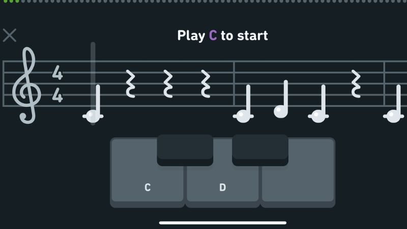 Duolingo music course instructs you on many areas