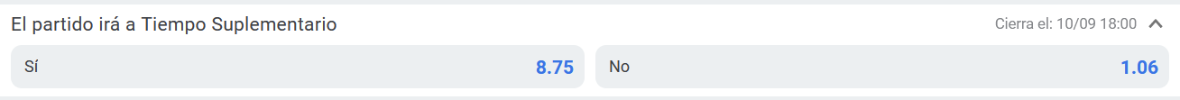 Apuesta a tiempo suplementario