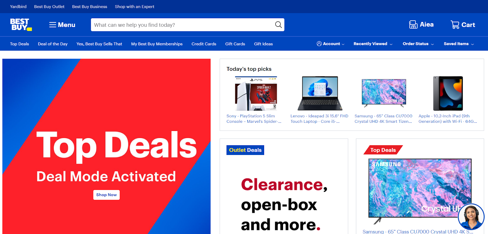 Seamless Navigation and User Interface - Best Buy - Example
