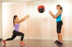 6. Lunge and Medicine-Ball Chest Pass