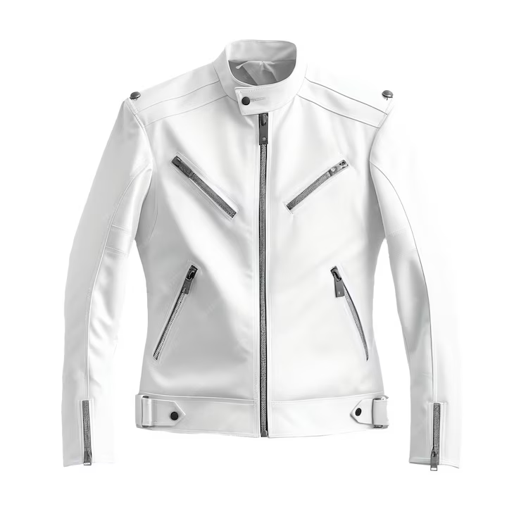 white leather jacket mens