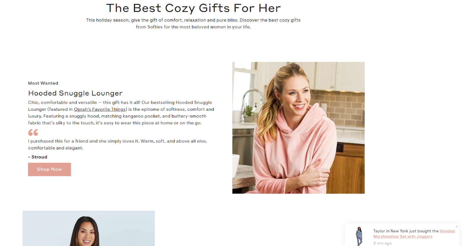 gift guide example for smaller ecommerce businesses