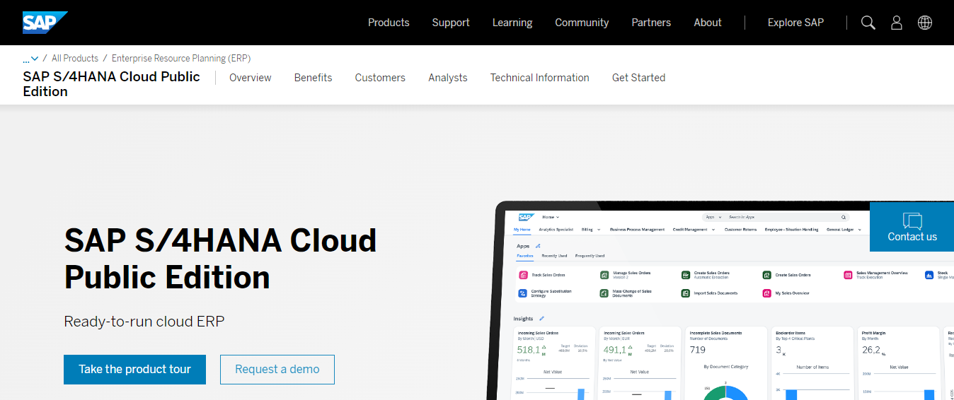 SAP's cloud solutions ERP