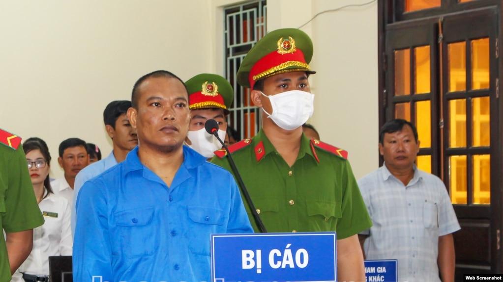 Ông Danh Minh Quang tại phiên tòa ở Sóc Trăng ngày 7/2/2024. Photo Báo Sóc Trăng.