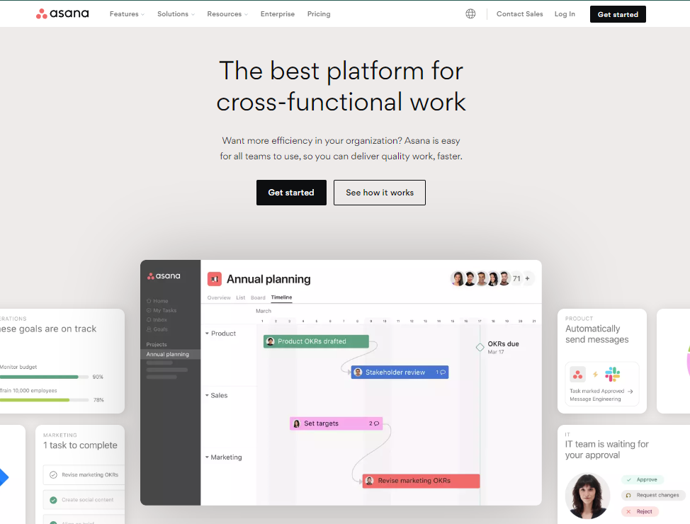 The best platform for cross-functional work with Asana