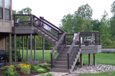 top deck stair designs and materials l shaped and u shaped stairs design custom built michigan