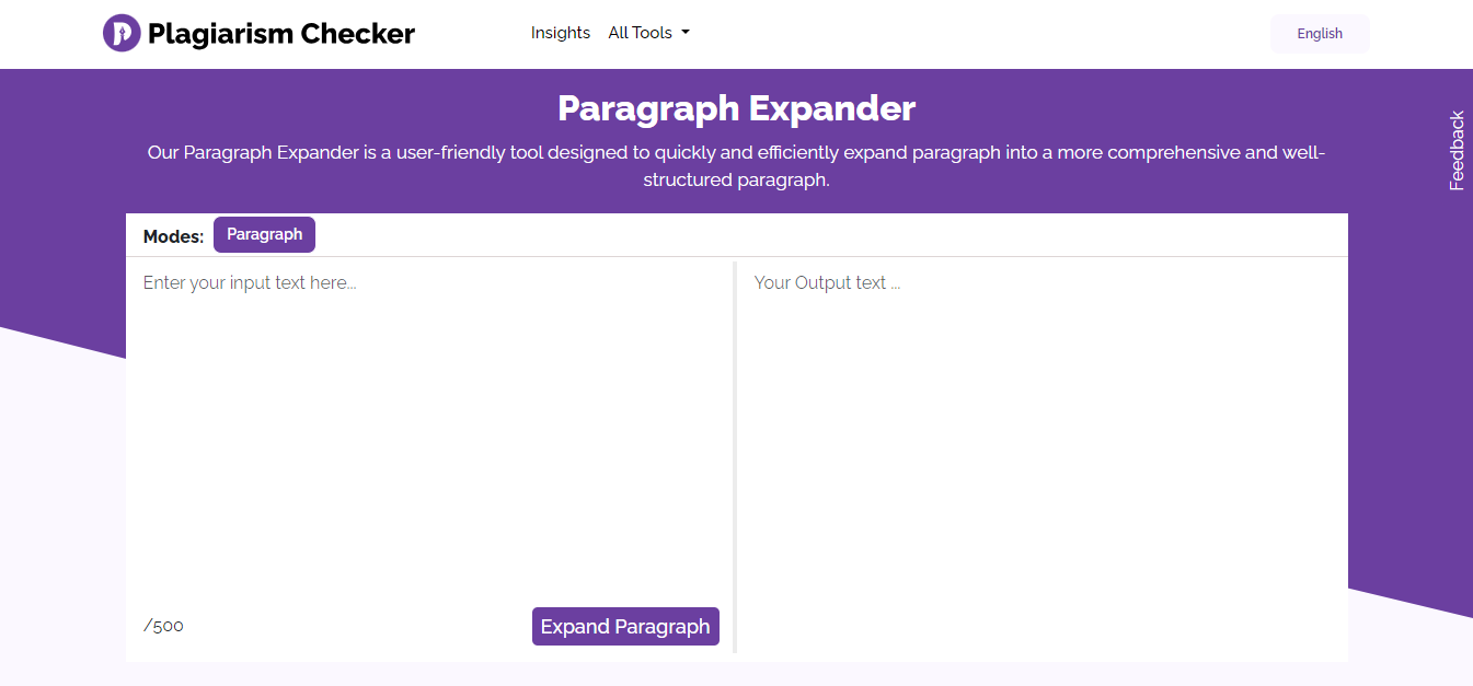 Checker Plagiarism's Paragraph Expander