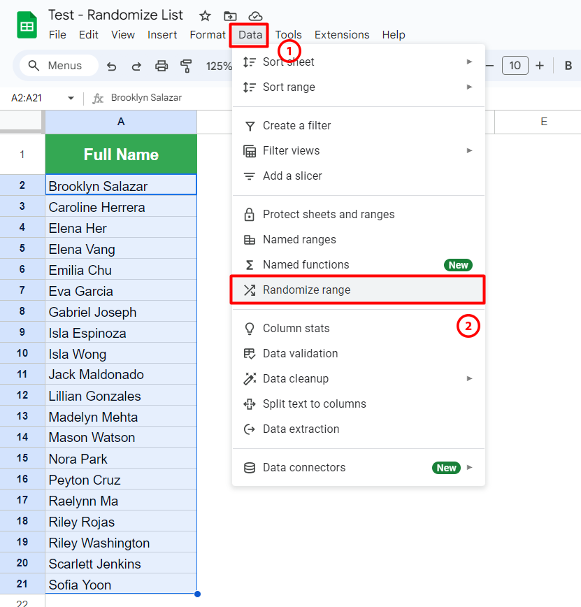 random assignment google sheets