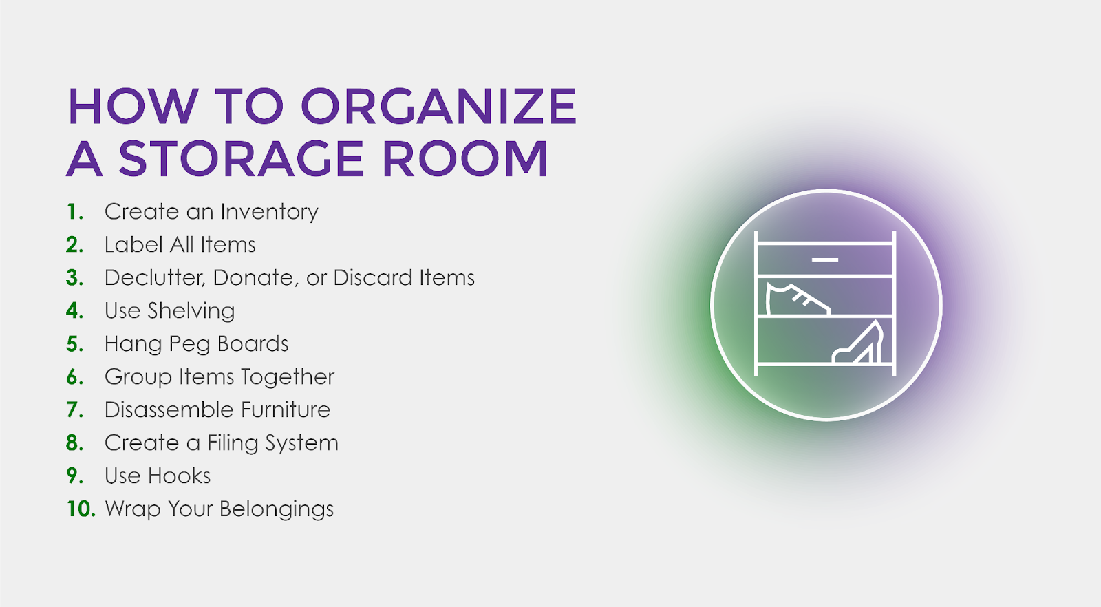 How to organize a storage room