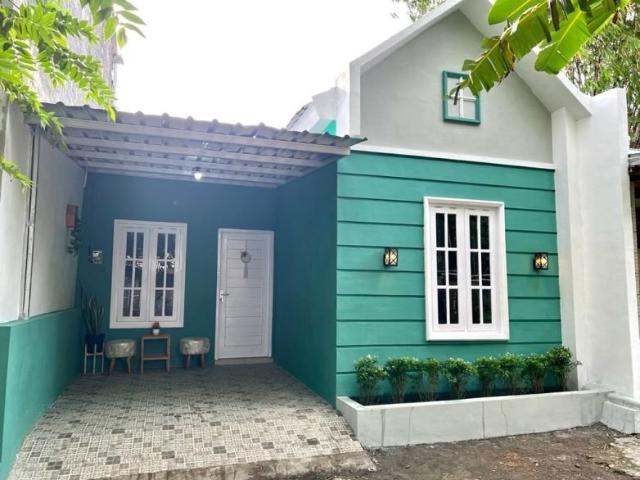 Warna Cat Depan Rumah Hijau Tosca