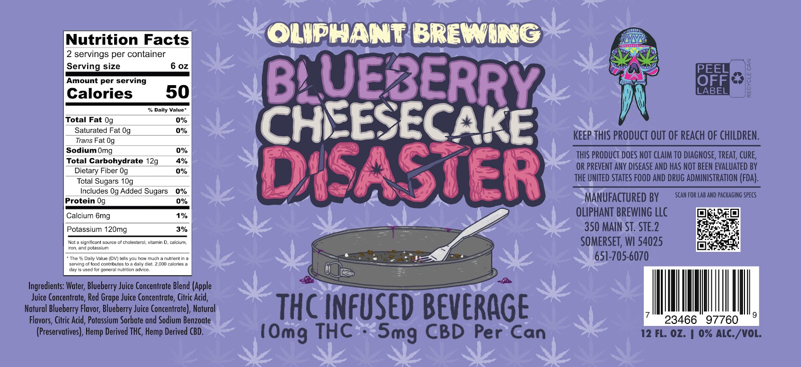 Oliphant Brewing Co Blueberry Cheesecake Disaster