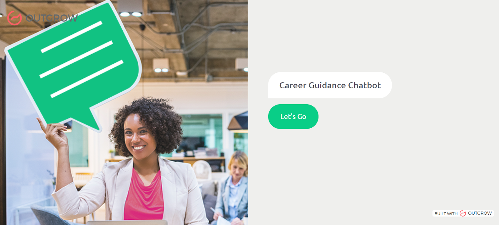 Outgrow's career guidance chatbot