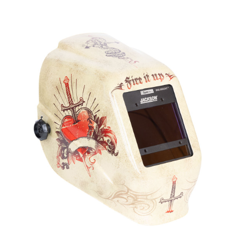 JACKSON SAFETY 46166 casco de soldadura para tatuajes - lente con oscurecimiento automático