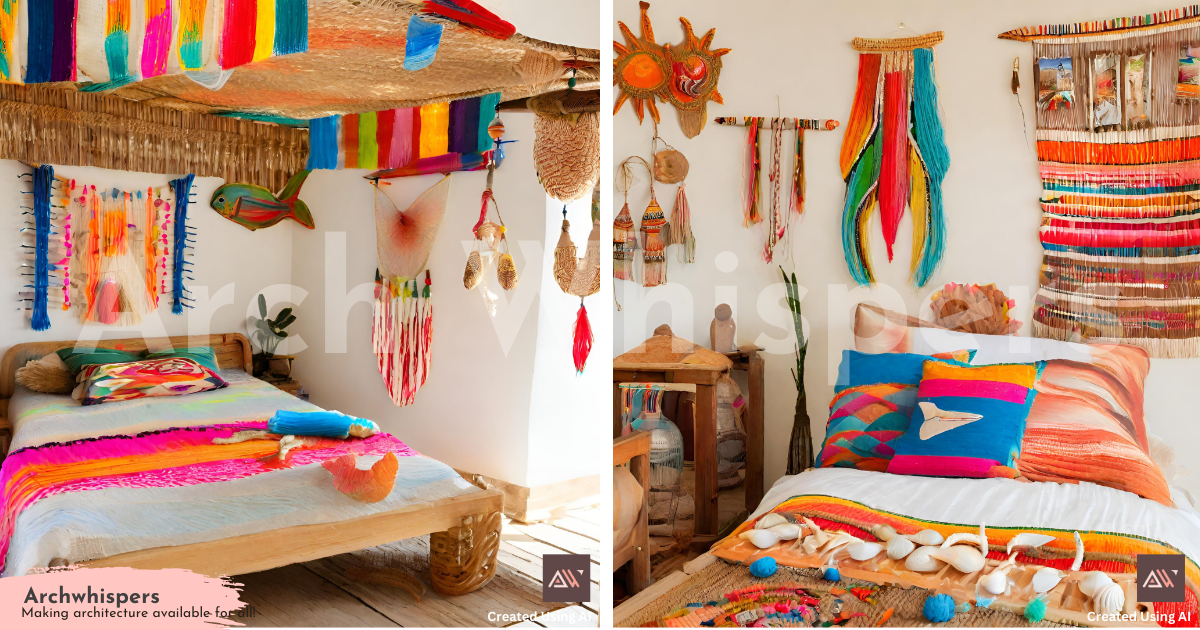 A Maharashtrian Koli-Style Bedroom With Nautical & Fish-Shaped Accessories