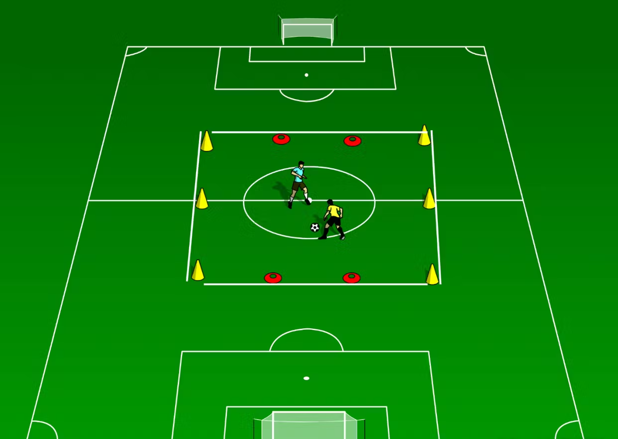 Best Ball Control Drills to Improve Your Futsal Dribbling Skills - One on One Controlled Dribble Drill