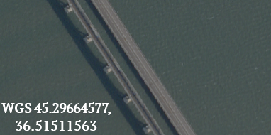 супутниковий знімок - залізничний рух на кримському мосту