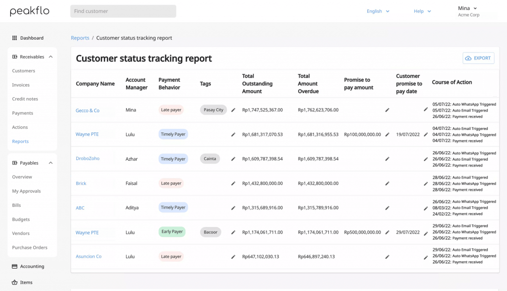 accounts receivable software reports