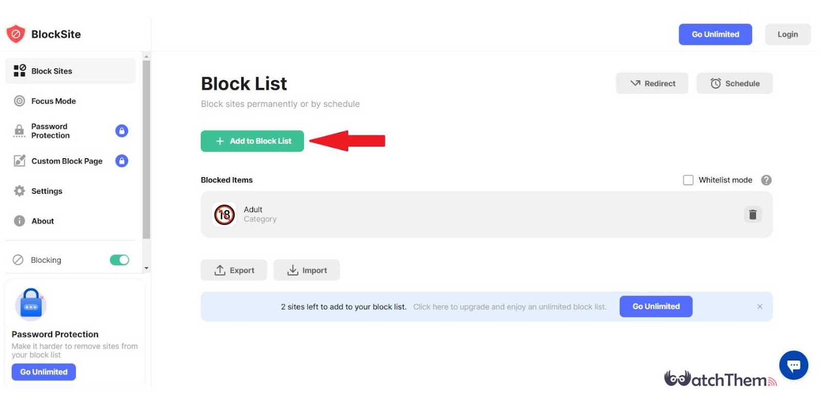 How to Add a Website on Blocksite