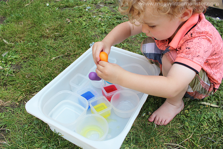 Fun Creative Activities for 3-5 Year Olds - Colorful Water Play