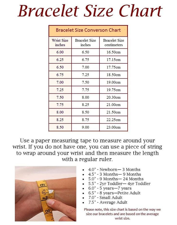 Bracelet Size Chart Guide Okarat Luxury