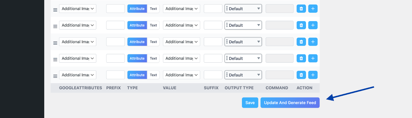 Update and Generate Feed’